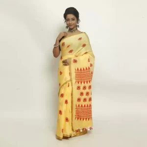 Miss Neha Woven Sambalpuri Cotton Blend Saree  (Mustard)