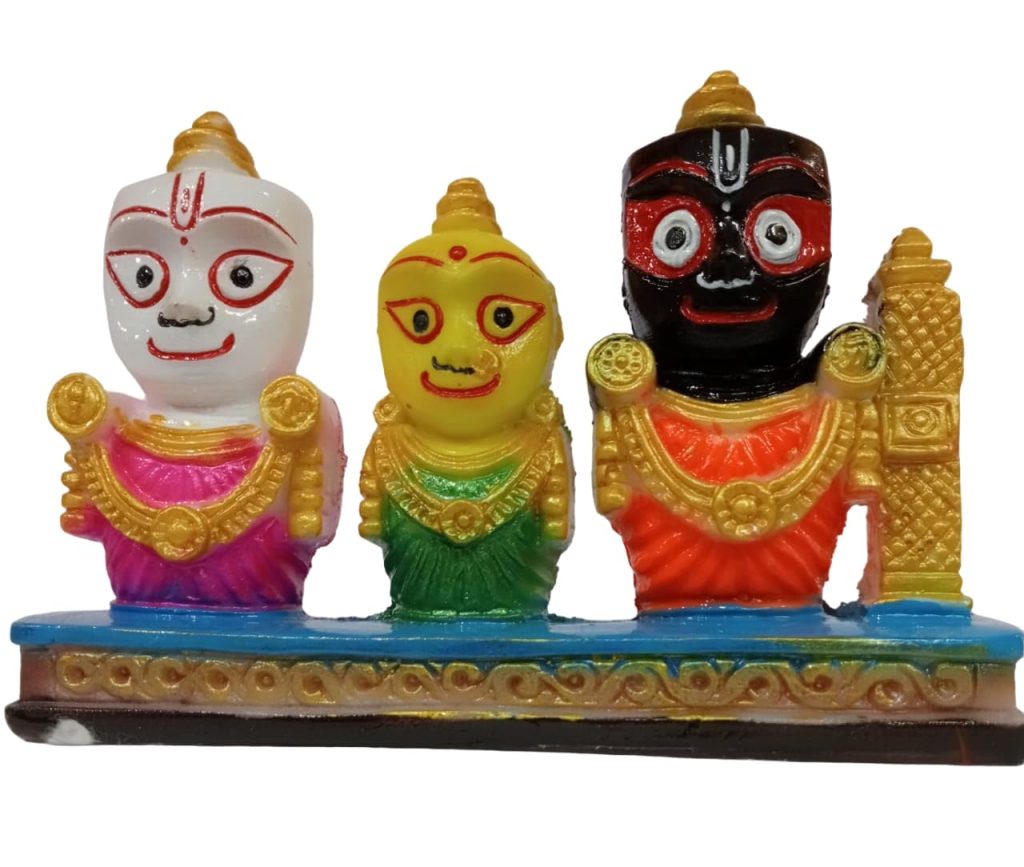  GIFT LIYA KYA Stone Idol Lord Jagannath balaram subhadra Multicolour(Set of 1) (6 Inch) 