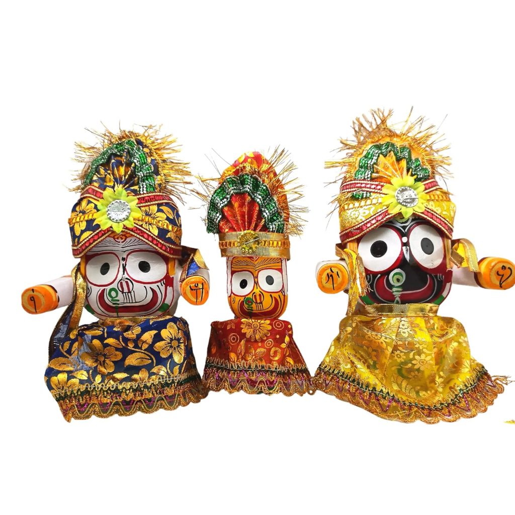  INSPIRING LIFES Wooden Idol of Lord Jagannath,Balaram and Subhadra