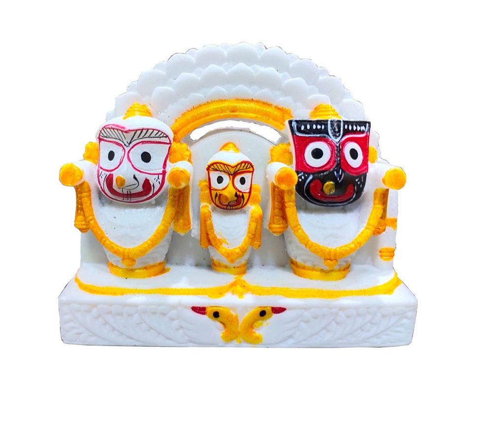 Marble Idol Lord Jagannath Balabhadra Subhadra for Pooja Home Decor