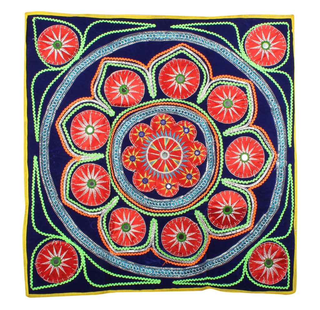  Pipili Handicrafts Velvet Chandua (1 cm x 72 cm x 72 cm, NDA043) 