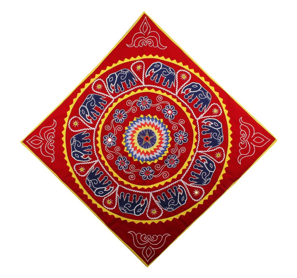  Pipili Handicrafts Velvet Chandua (1 cm x 87 cm x 87 cm, NDA056) 
