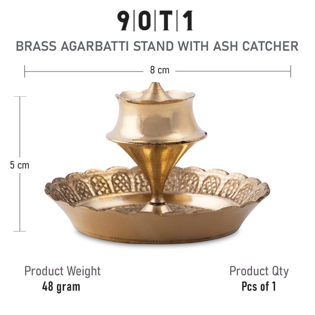 Elegant Brass Agarbatti Stand for Pooja (2)