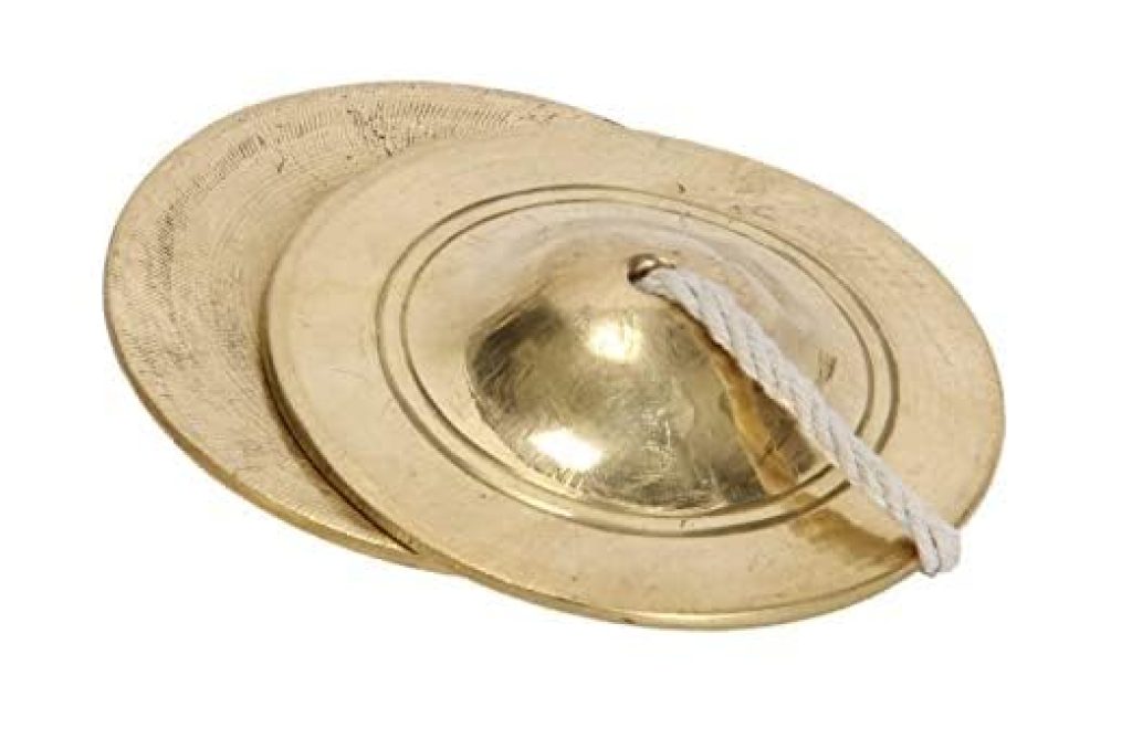 Music Manjeera instrument Hand Cymbals Manjira Pair Indian Musical Instrument(Brass Bell