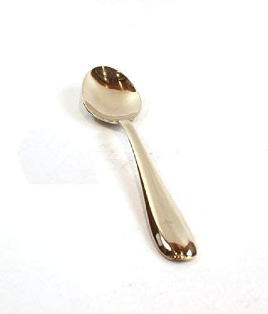 Royal Bronze Spoon for Desert Dishes Tableware Kansa Spoons for Home and Restorent, Hotel, Spoon Set of (1)
